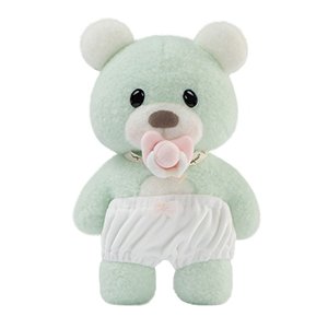 Green baby teddy bear